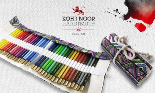 Kredki Mondeluz Koh-I-Noor w kolorowym, zwijanym etui