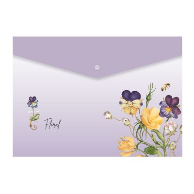 Teczki, koperty SPREE na zatrzask A4 FLORAL