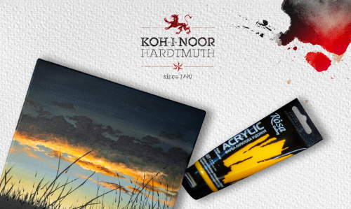 Malowanie akrylami Rosa Gallery + efekt strzykawki