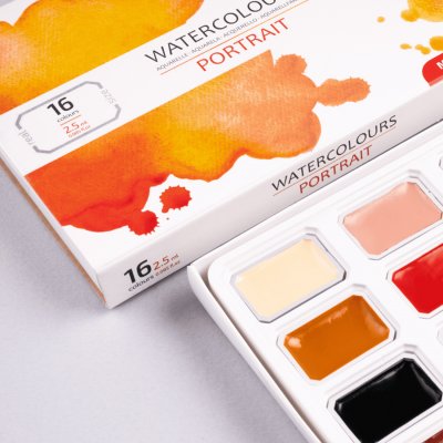 ROSA STUDIO farby akwarelowe w kost. PORTRAIT w kartonowym opakowaniu