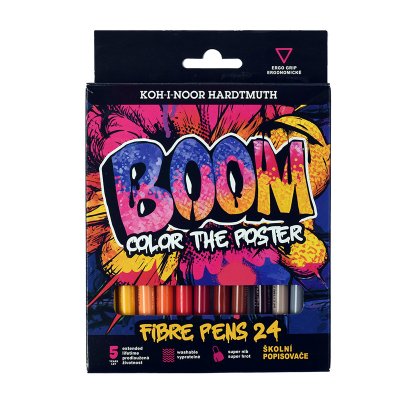 Flamastry szkolne BOOM w kartoniku