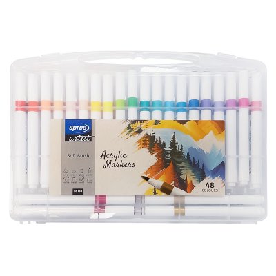 Markery akrylowe pędzelkowe ACRYLIC SPREE zestawy