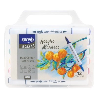 Markery dwukolorowe ACRYLIC SPREE zestaw