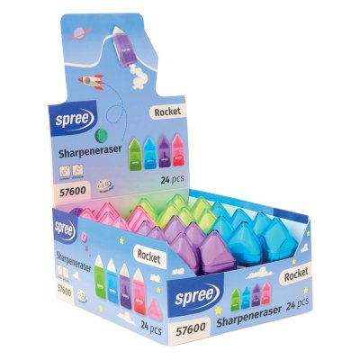 Temperówka z gumką SPREE RAKIETA