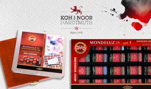 Akwarele Mondeluz Koh-i-Noor w kostkach