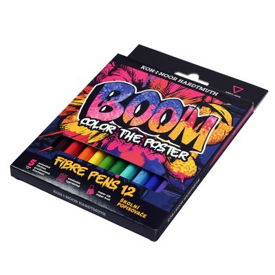 Flamastry szkolne BOOM w kartoniku