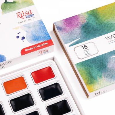 ROSA STUDIO farby akwarelowe w kost. PLEIN AIR w kartonowym opakowaniu