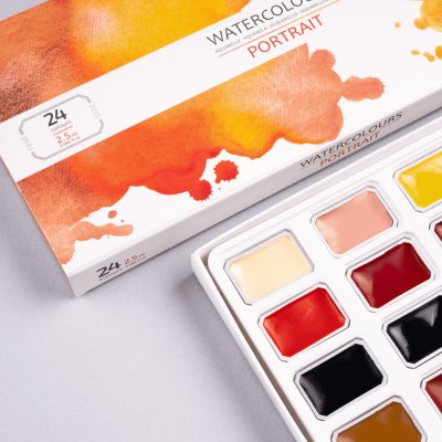 ROSA STUDIO farby akwarelowe w kost. PORTRAIT w kartonowym opakowaniu