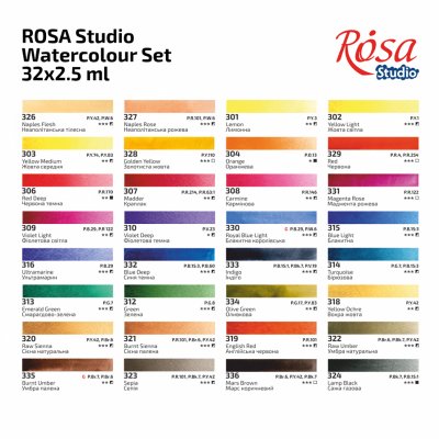 ROSA STUDIO farby akwarelowe w kost. w kartonowym opakowaniu
