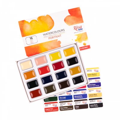 ROSA STUDIO farby akwarelowe w kost. PORTRAIT w kartonowym opakowaniu
