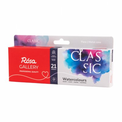 ROSA GALLERY farby akwarelowe w kost. CLASSIC w czerwonej metalowej kasetce