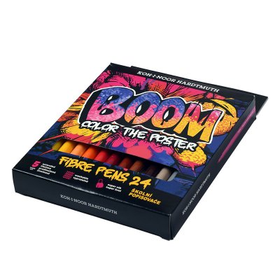 Flamastry szkolne BOOM w kartoniku