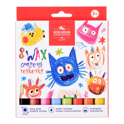 Kredki 8 WAX woskowe akwarelowe