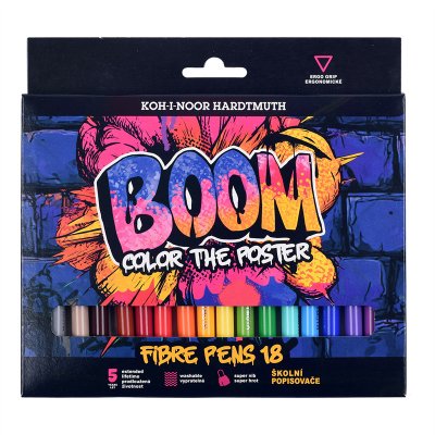 Flamastry szkolne BOOM w kartoniku