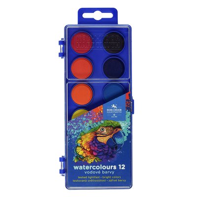 Farby akwarelowe szkolne NIEBIESKA SERIA